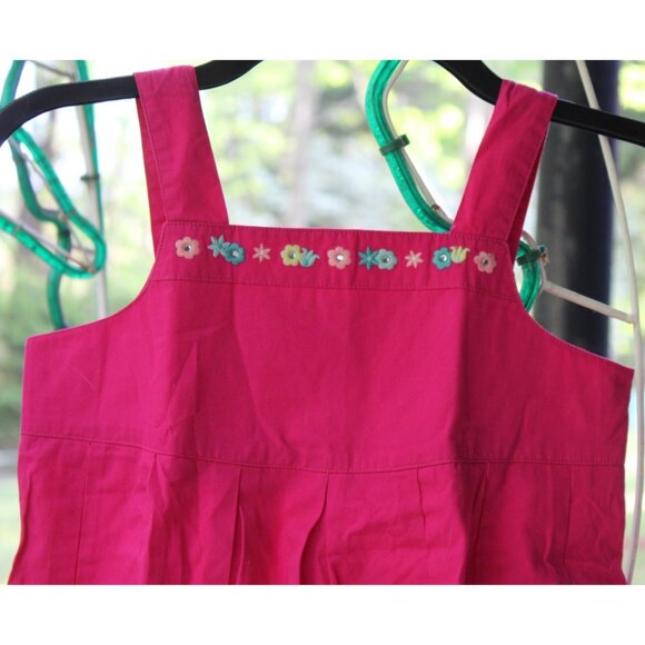 NEW 2007 Gymboree Candy Apple Pink Shirt sz 9 Pleated Tank Top Flower Rhinestone - Picture 2 of 9
